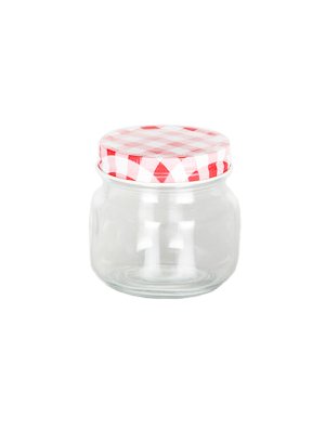 250ml clear glass mason jar with screw neck lid