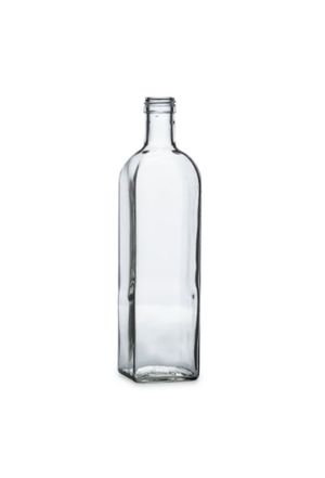 1 Liter Weißes Flint Marasca Glas Ölflasche (Schraubverschluss)